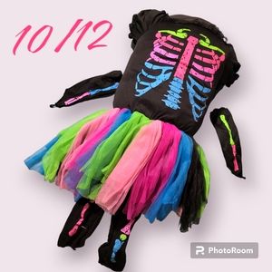 Rainbow Skelaton Halloween Costume 10/12